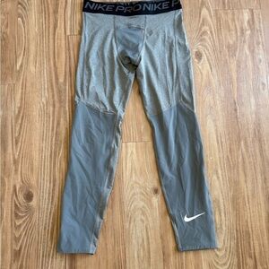 Nike Pro Heathered Gray Leggings